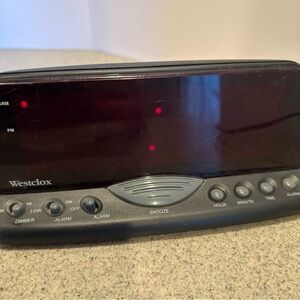 Vintage Westclox Model 22717 Alarm Clock Large Digital Display Works